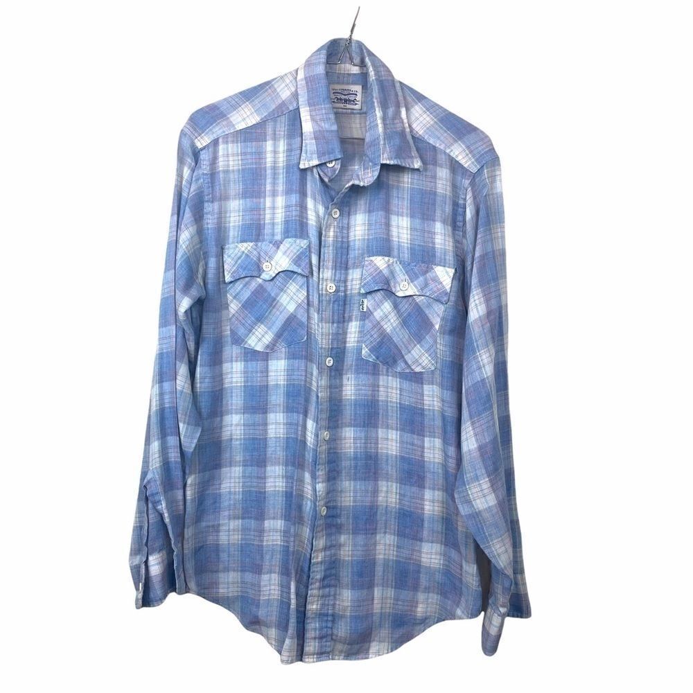 Levi’s Plaid Blue Button Down